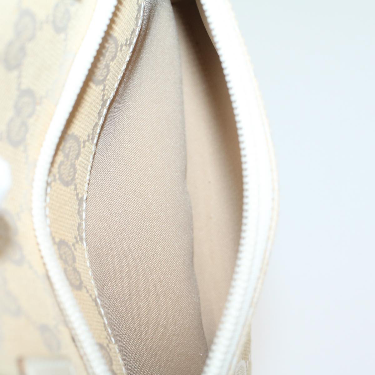GUCCI GG Canvas Hand Bag Canvas Beige 45852