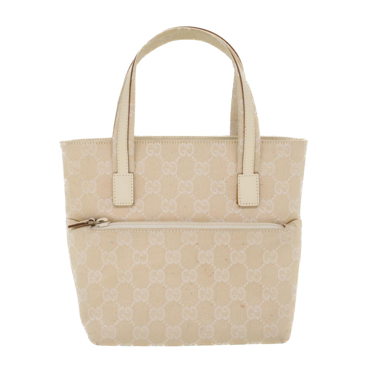 GUCCI GG Canvas Hand Bag Canvas Beige 45852