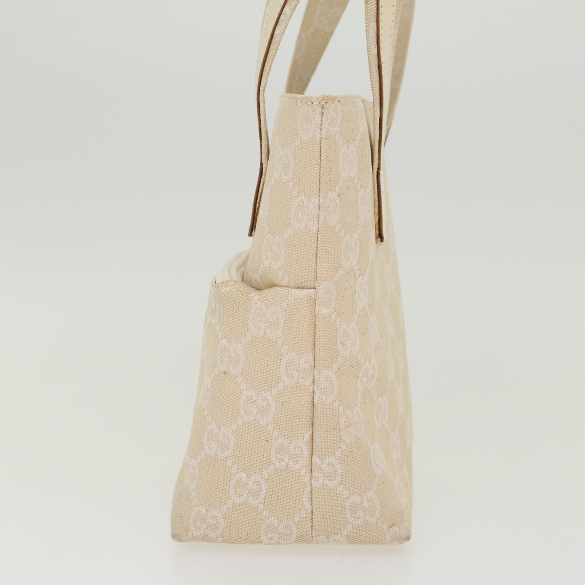 GUCCI GG Canvas Hand Bag Canvas Beige 45852