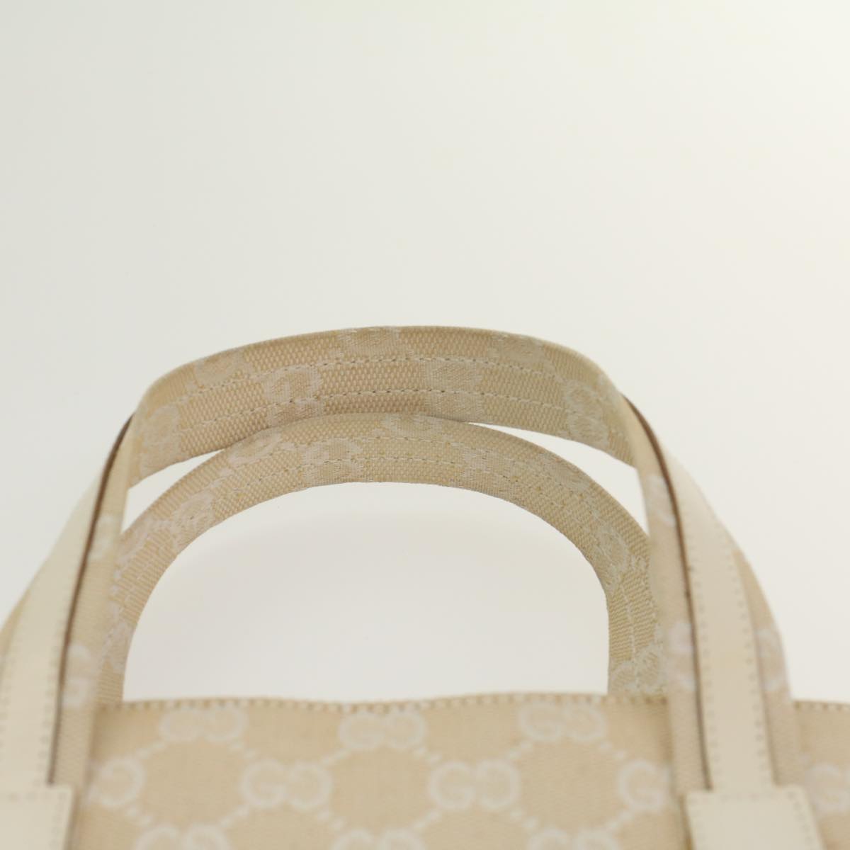 GUCCI GG Canvas Hand Bag Canvas Beige 45852