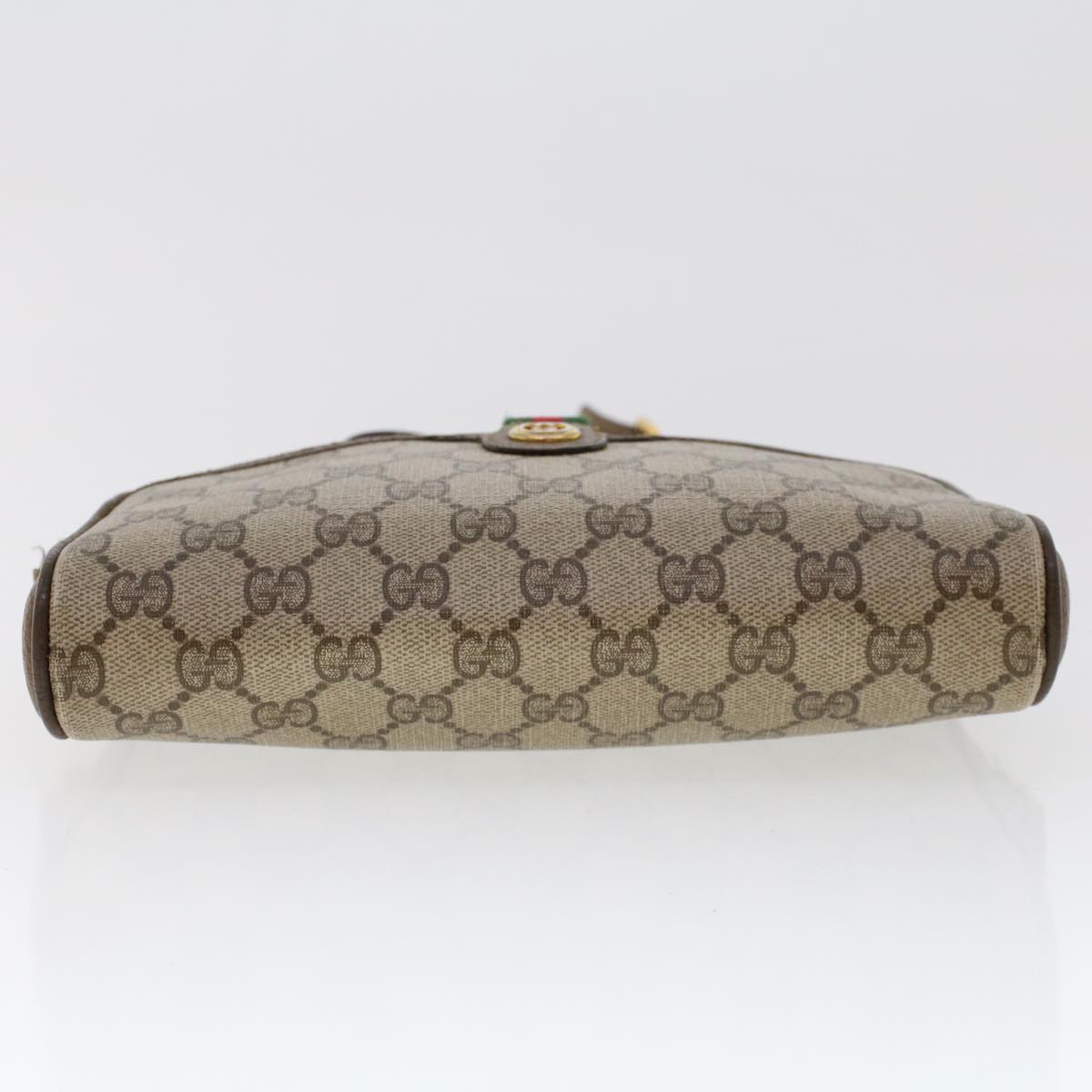 GUCCI GG Canvas Web Sherry Line Shoulder Bag PVC Leather 116 02 089 45860