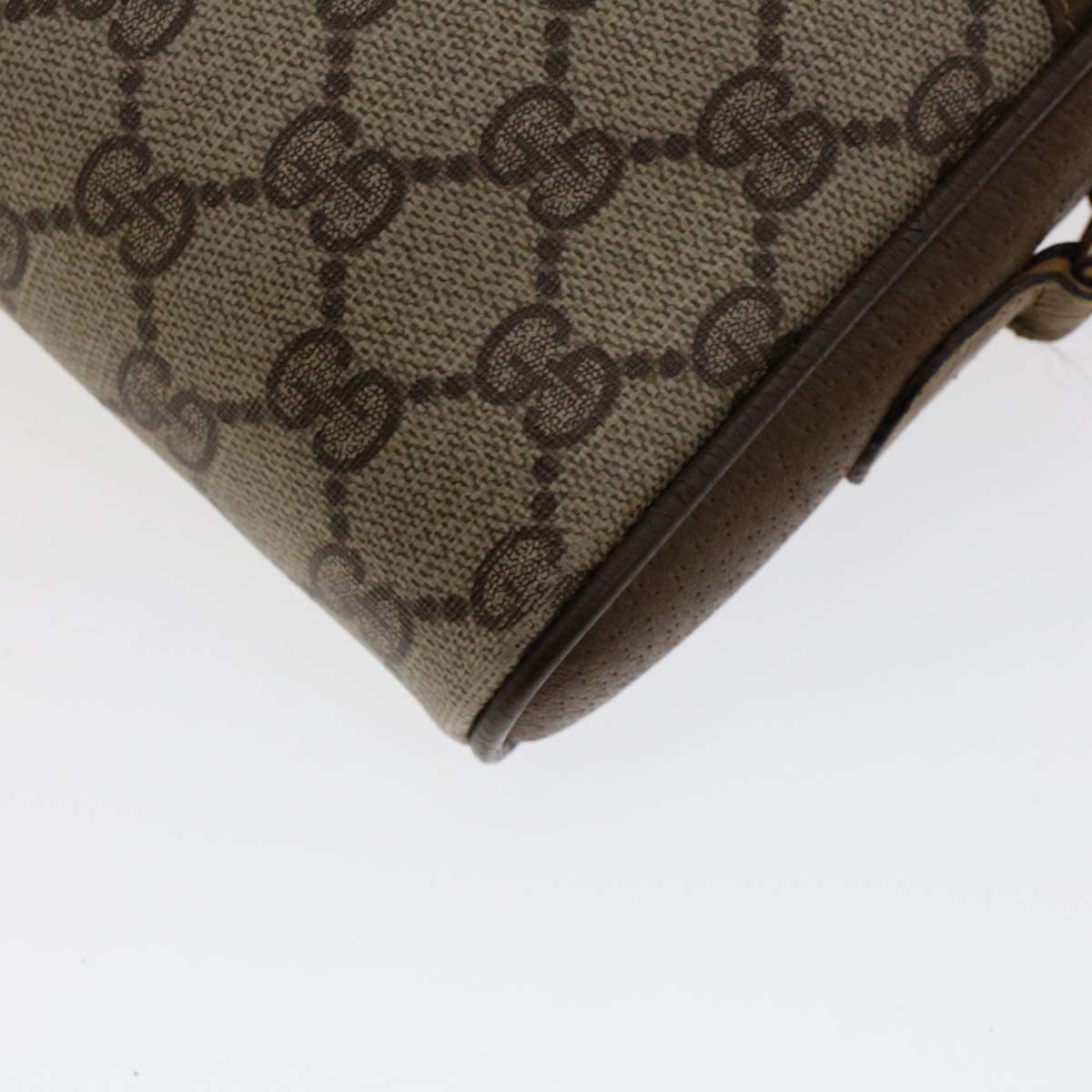 GUCCI GG Canvas Web Sherry Line Shoulder Bag PVC Leather 116 02 089 45860
