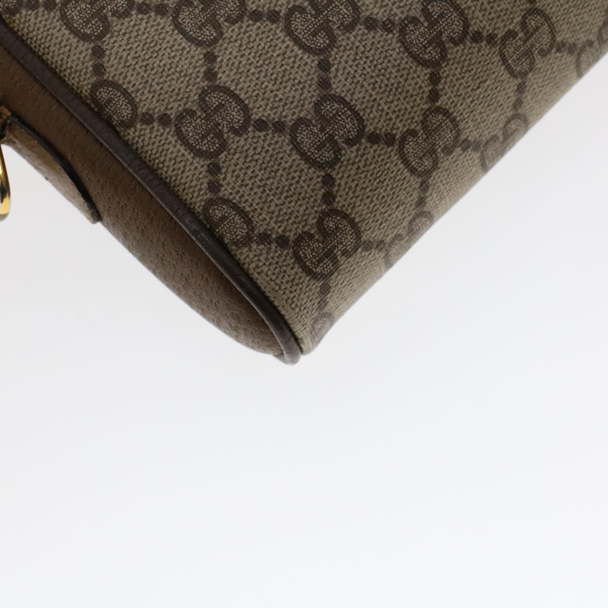 GUCCI GG Canvas Web Sherry Line Shoulder Bag PVC Leather 116 02 089 45860