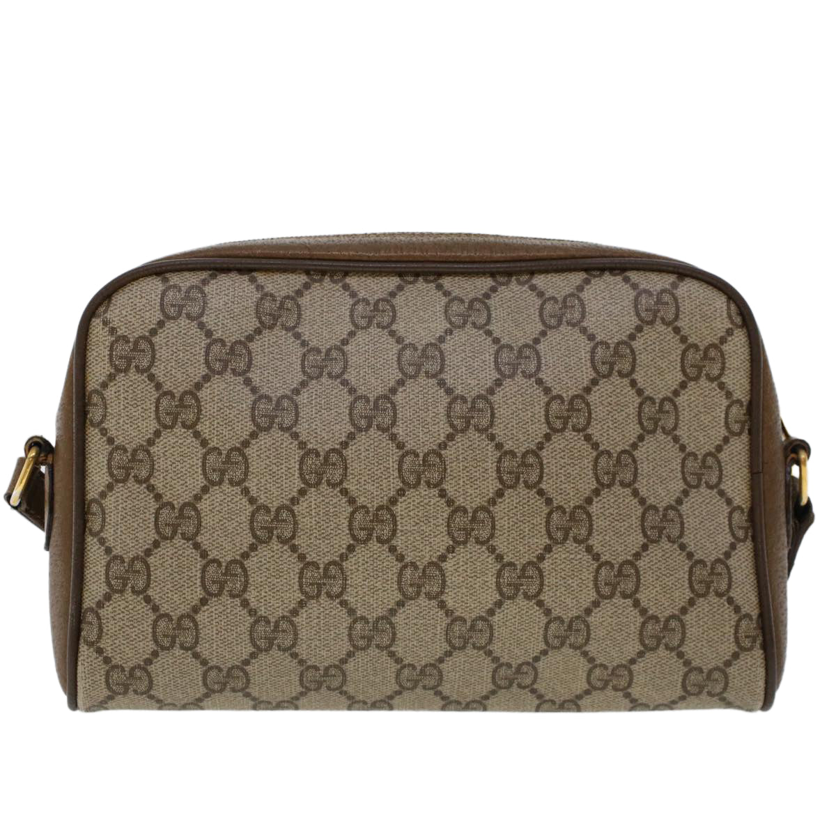 GUCCI GG Canvas Web Sherry Line Shoulder Bag PVC Leather 116 02 089 45860