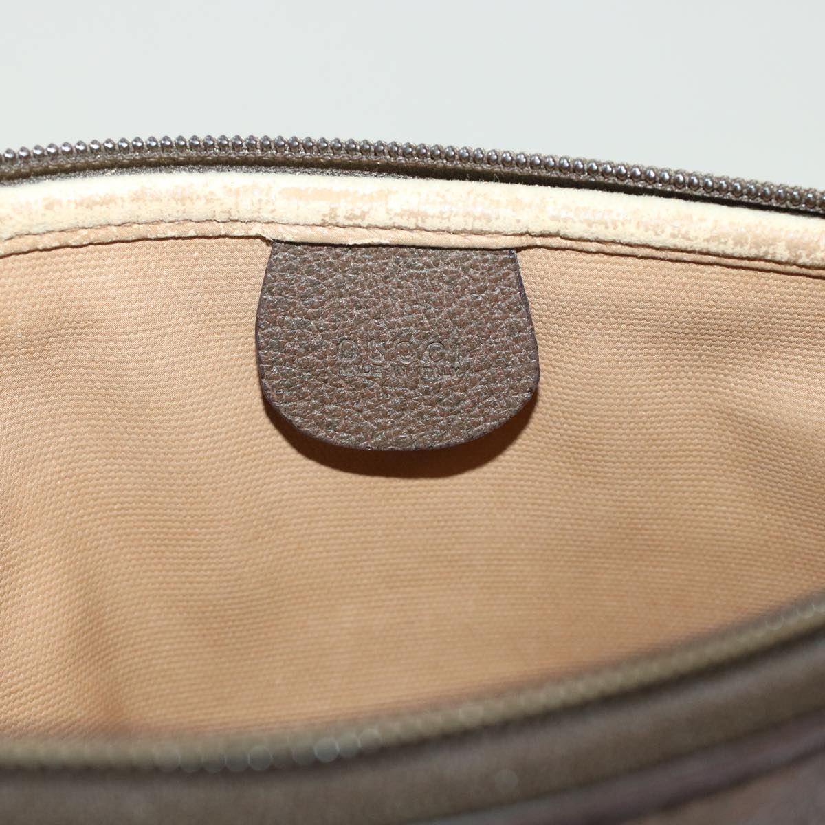 GUCCI GG Canvas Shoulder Bag PVC Leather Beige 45883