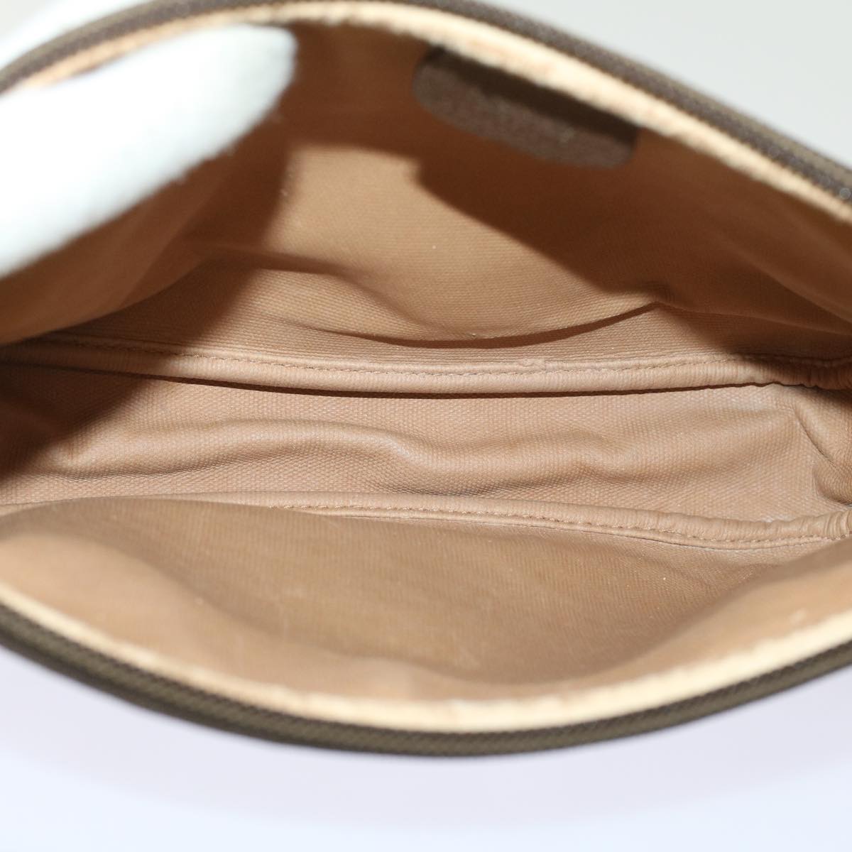 GUCCI GG Canvas Shoulder Bag PVC Leather Beige 45883