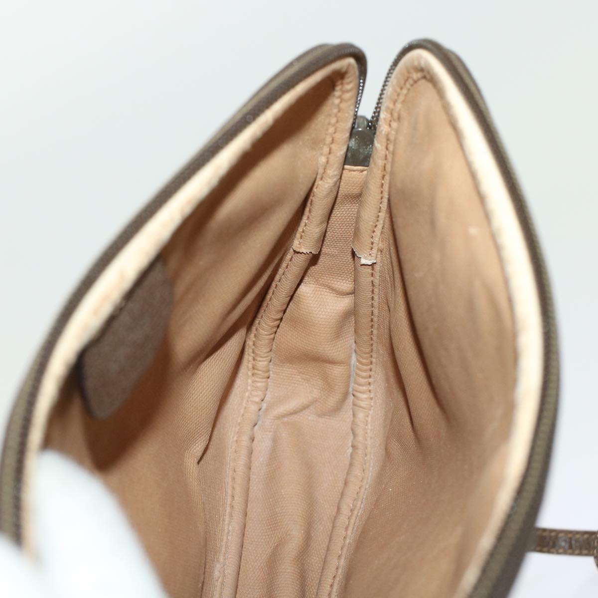 GUCCI GG Canvas Shoulder Bag PVC Leather Beige 45883
