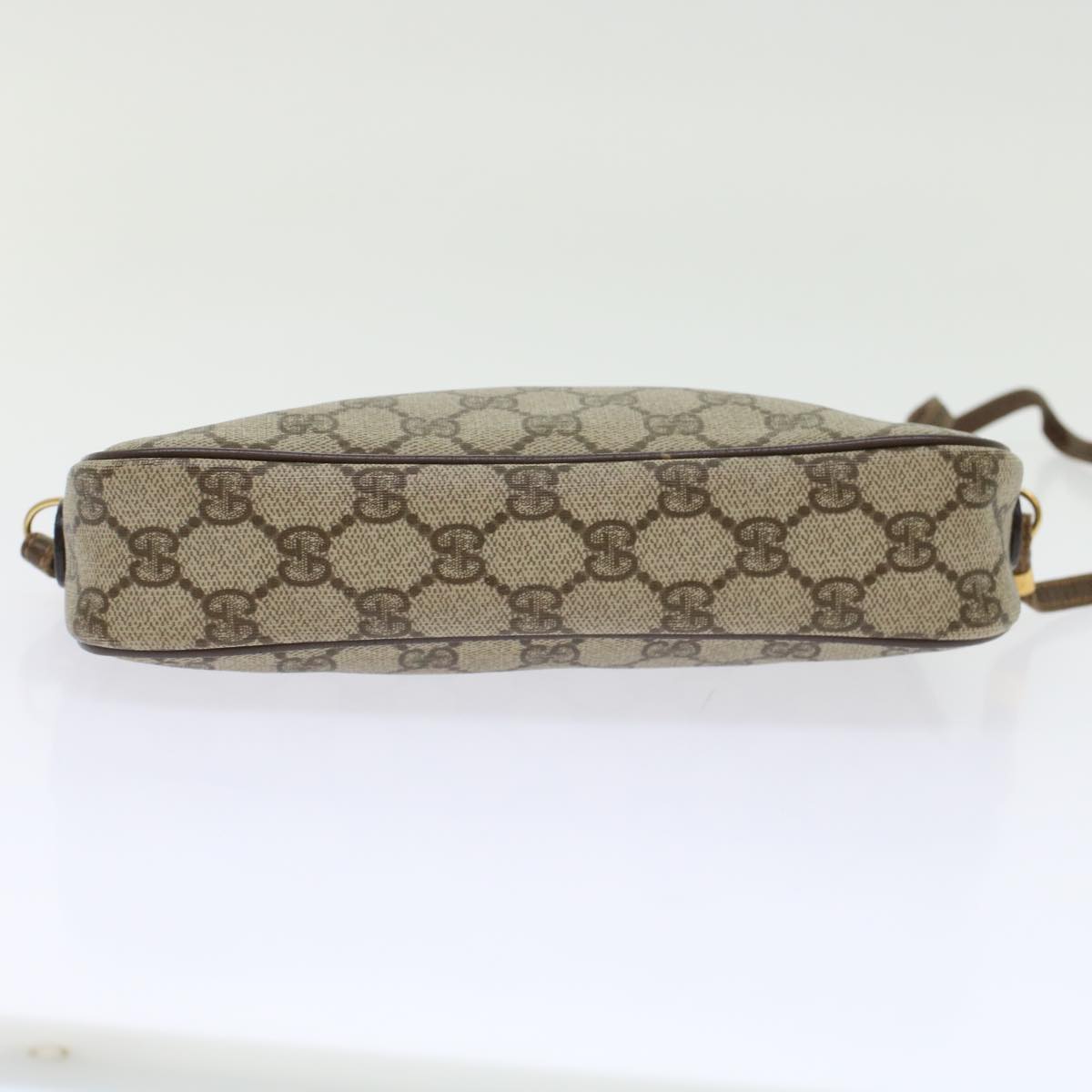 GUCCI GG Canvas Shoulder Bag PVC Leather Beige 45883