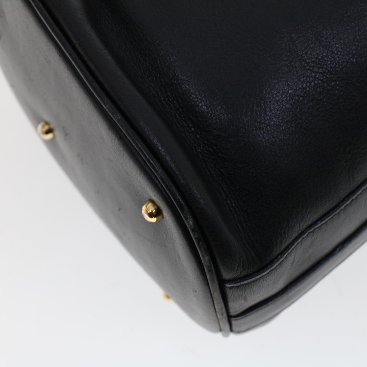 GUCCI Bamboo Hand Bag Leather 2way Black 001.2040.165 45904