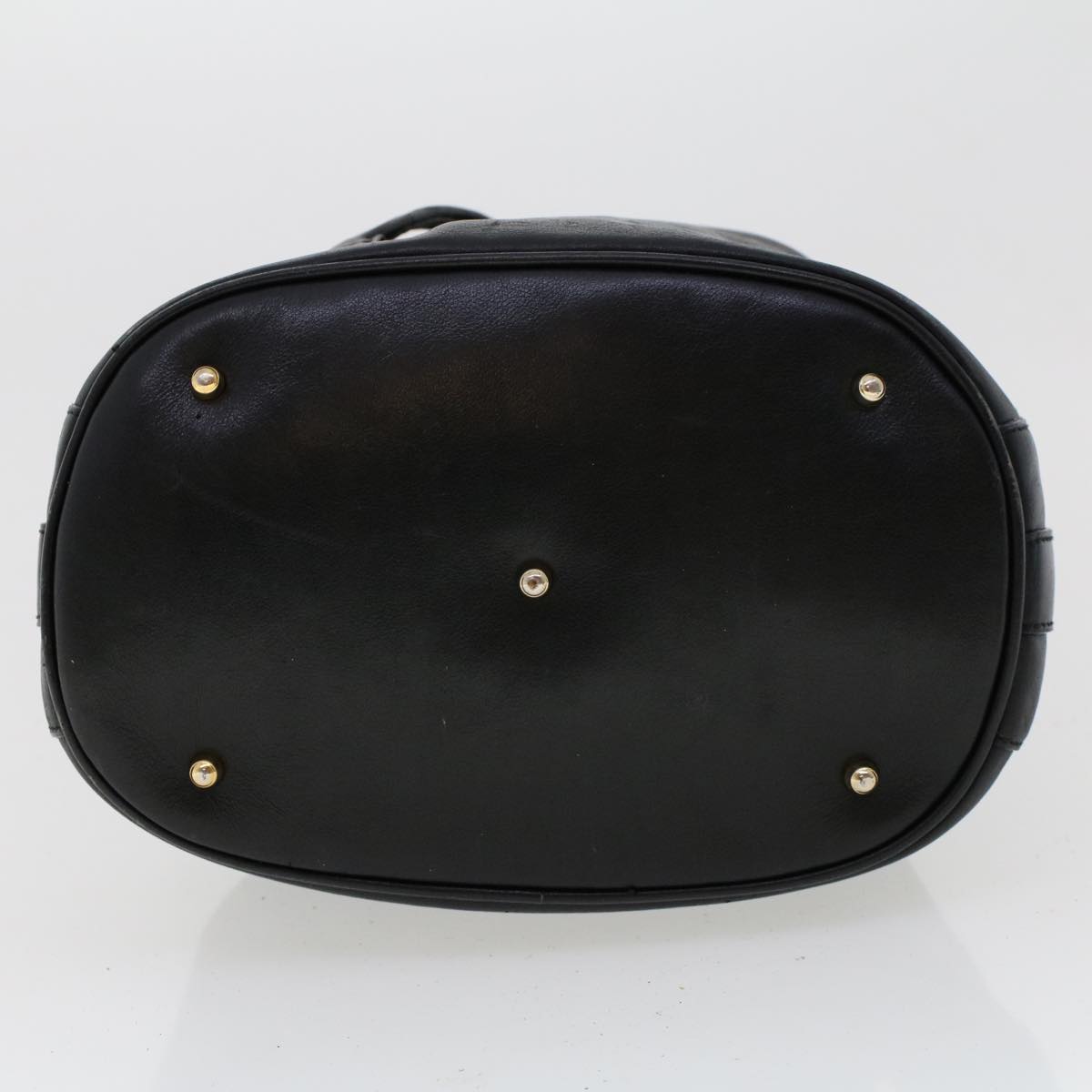 GUCCI Bamboo Hand Bag Leather 2way Black 001.2040.165 45904