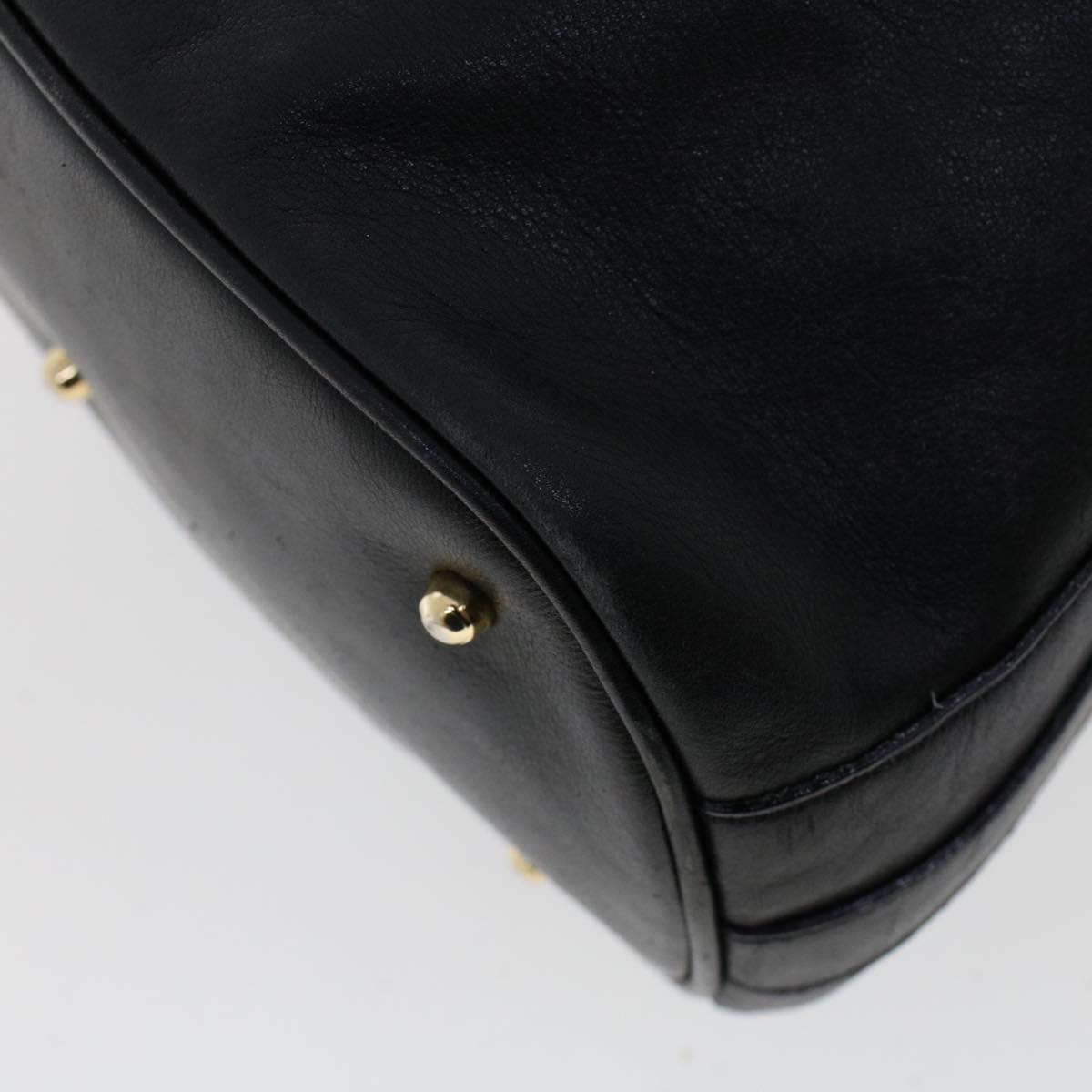 GUCCI Bamboo Hand Bag Leather 2way Black 001.2040.165 45904