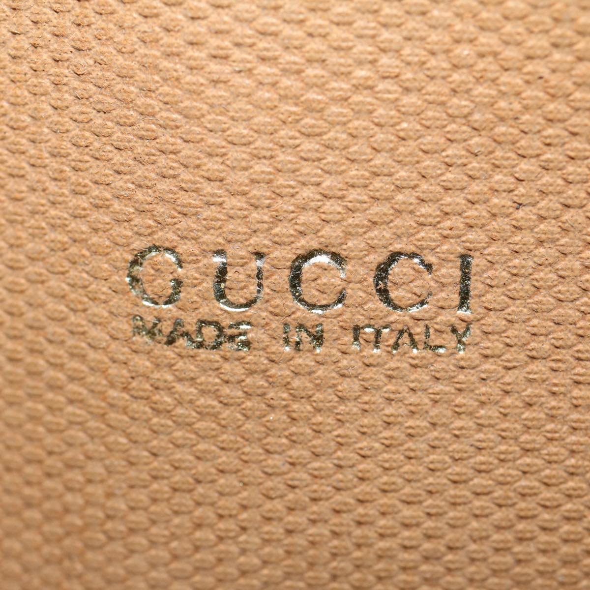 GUCCI GG Canvas Pouch PVC Leather Beige 45909