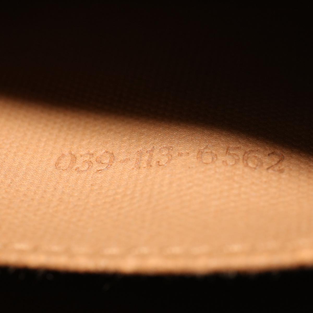 GUCCI GG Canvas Pouch PVC Leather Beige 45909