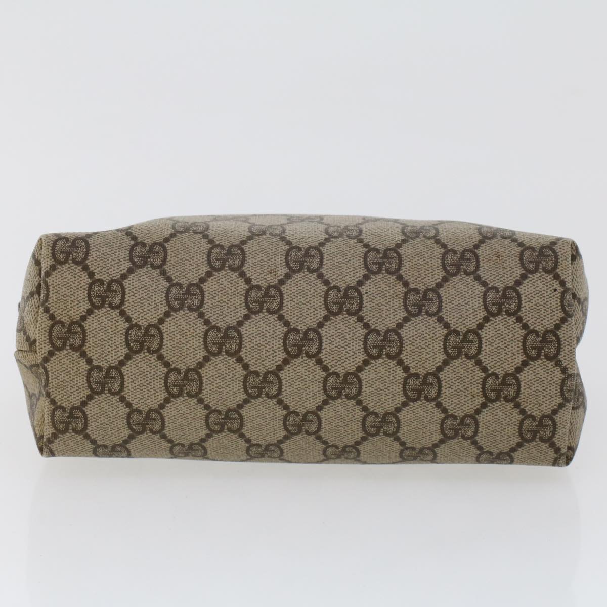 GUCCI GG Canvas Pouch PVC Leather Beige 45909