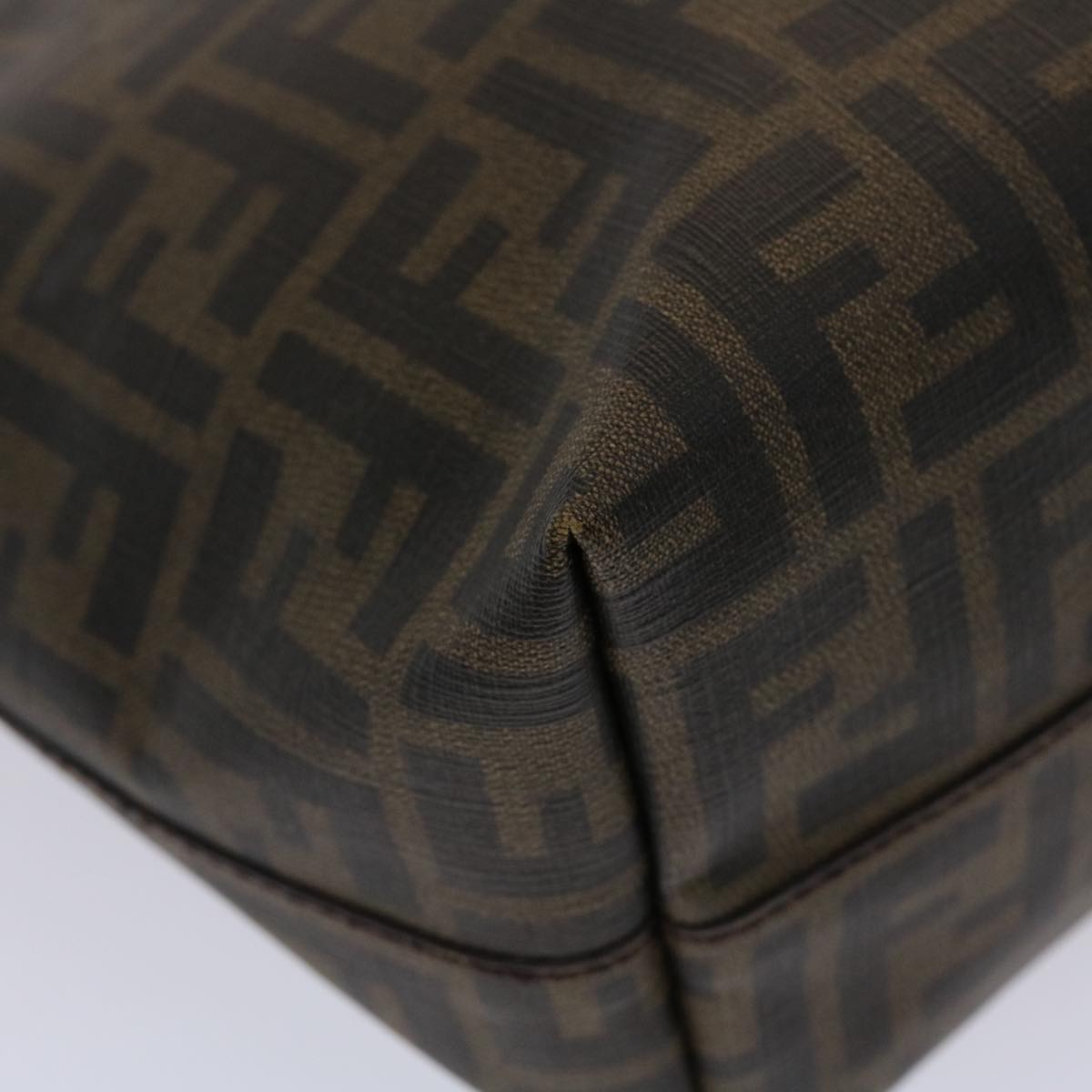 FENDI Zucca Canvas Tote Bag Black Brown 45932