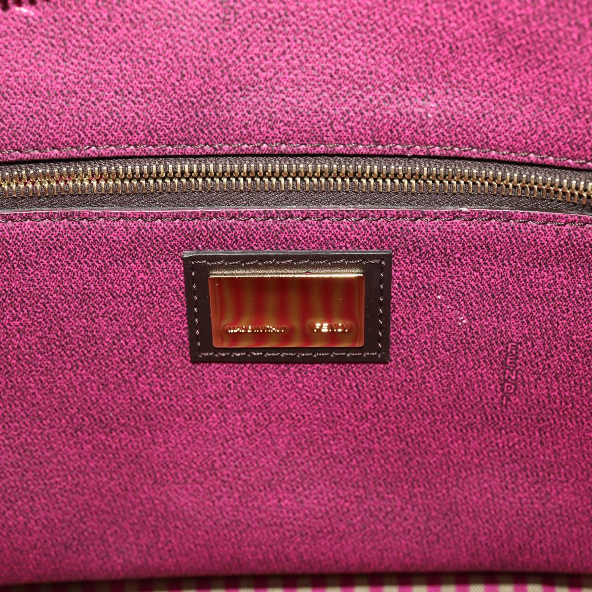 FENDI Zucca Canvas Tote Bag Black Brown 45932