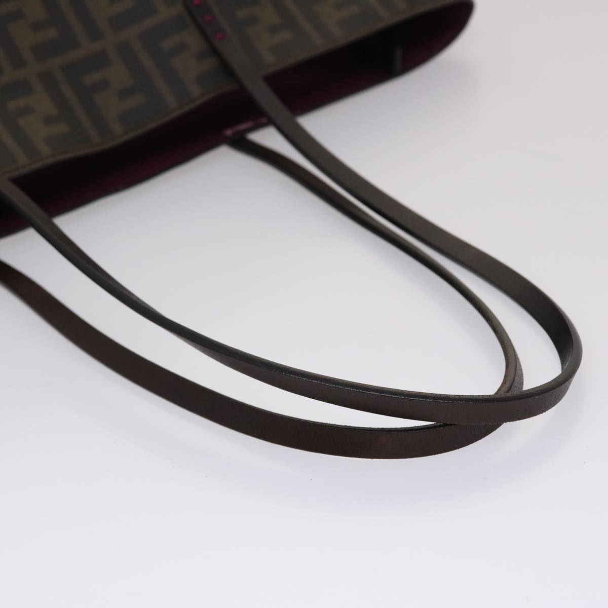 FENDI Zucca Canvas Tote Bag Black Brown 45932