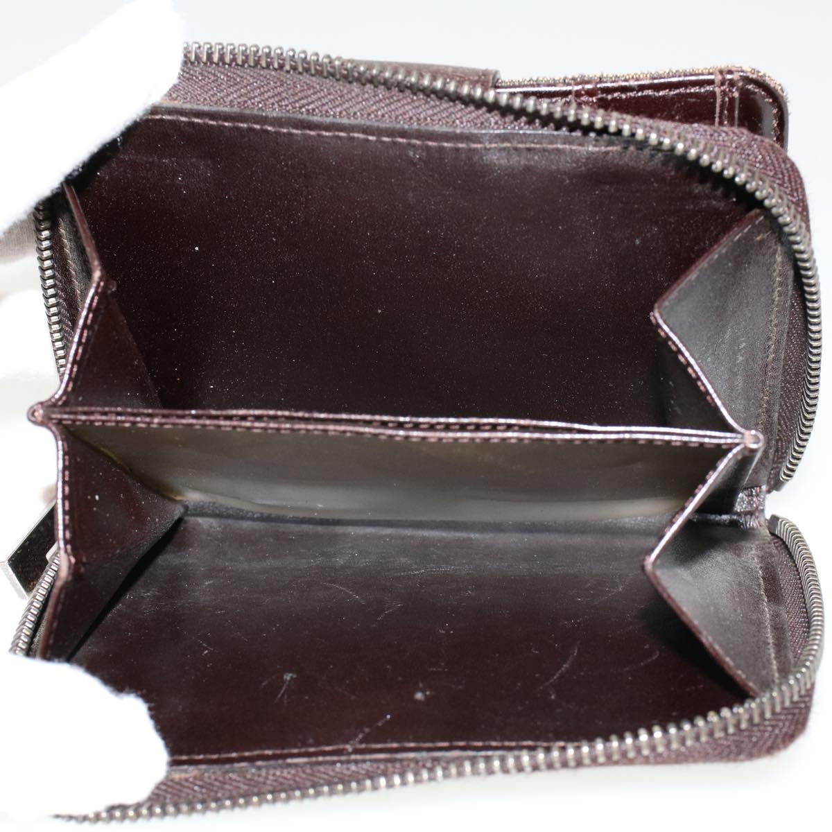 FENDI Zucca Canvas Wallet Black Brown 45939