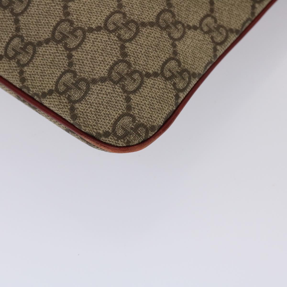 GUCCI GG Canvas Hand Bag PVC Leather Beige 117551 45960