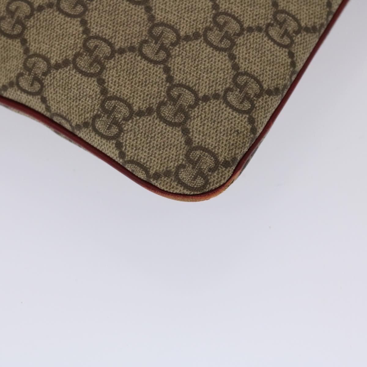 GUCCI GG Canvas Hand Bag PVC Leather Beige 117551 45960