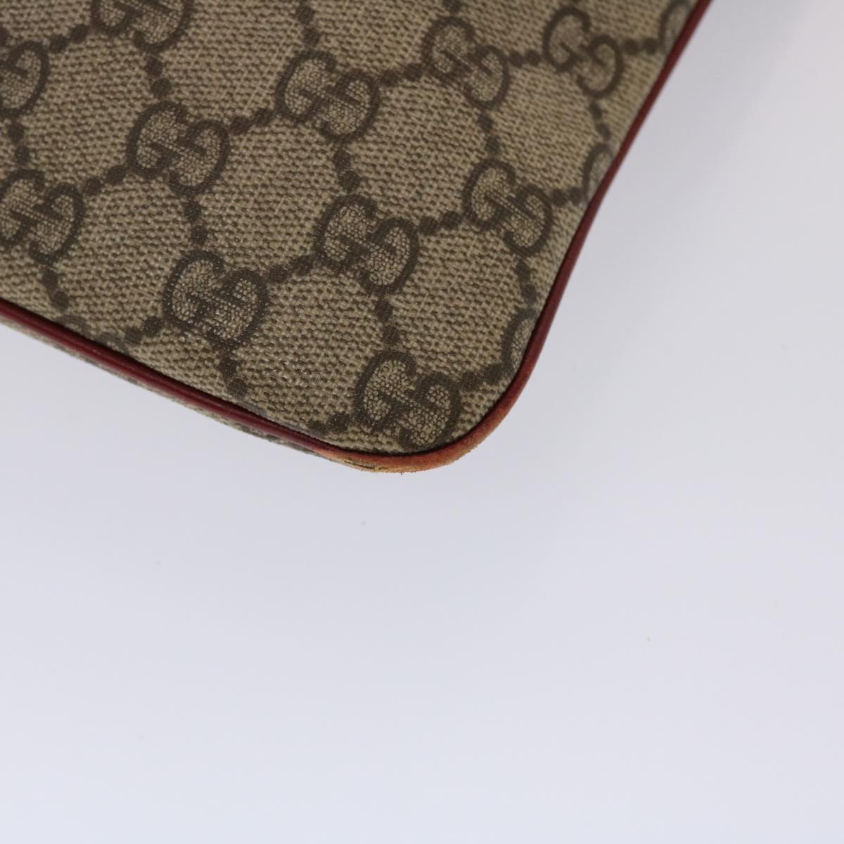 GUCCI GG Canvas Hand Bag PVC Leather Beige 117551 45960
