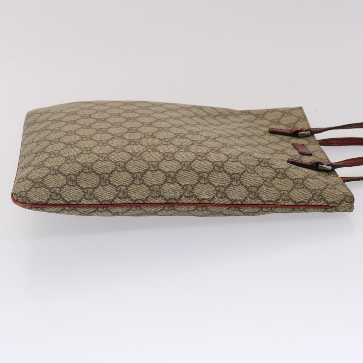 GUCCI GG Canvas Hand Bag PVC Leather Beige 117551 45960