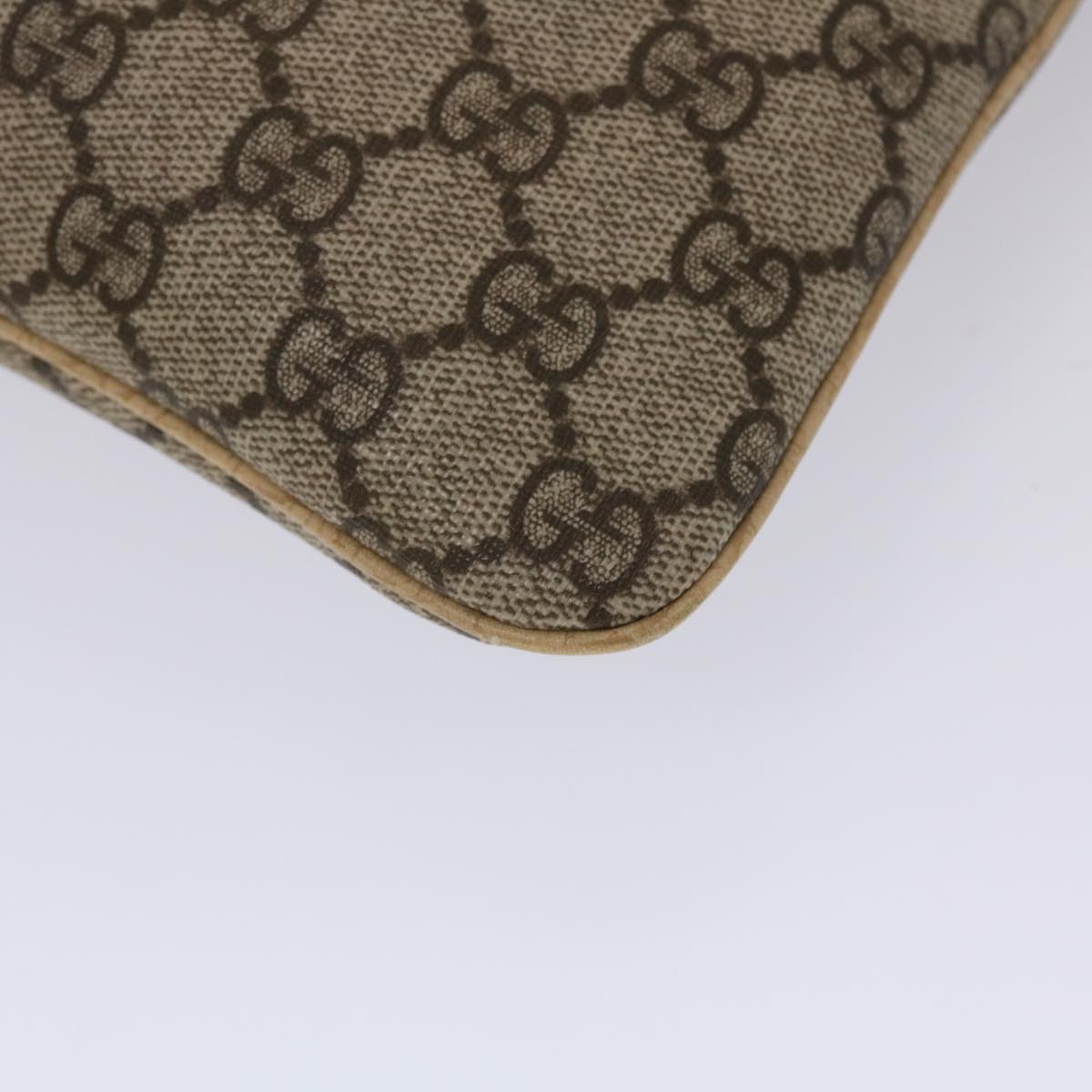 GUCCI GG Canvas Hand Bag PVC Leather Beige 117551 45968
