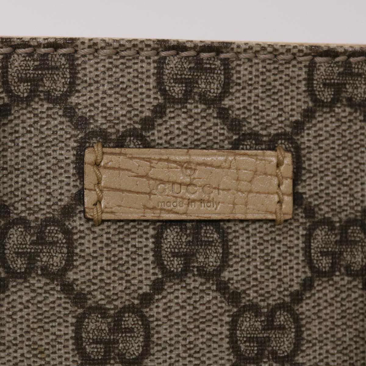 GUCCI GG Canvas Hand Bag PVC Leather Beige 117551 45968