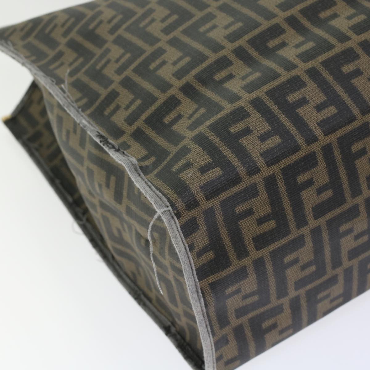 FENDI Zucca Canvas Hand Bag 2Set Black Brown 45973