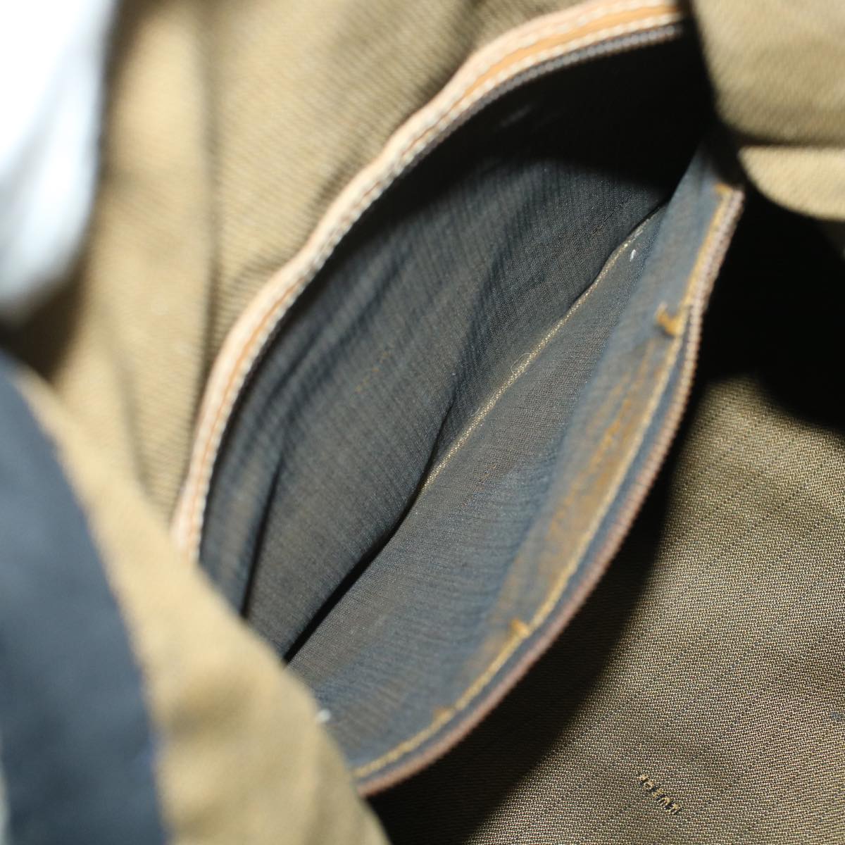 FENDI Zucca Canvas Hand Bag 2Set Black Brown 45973