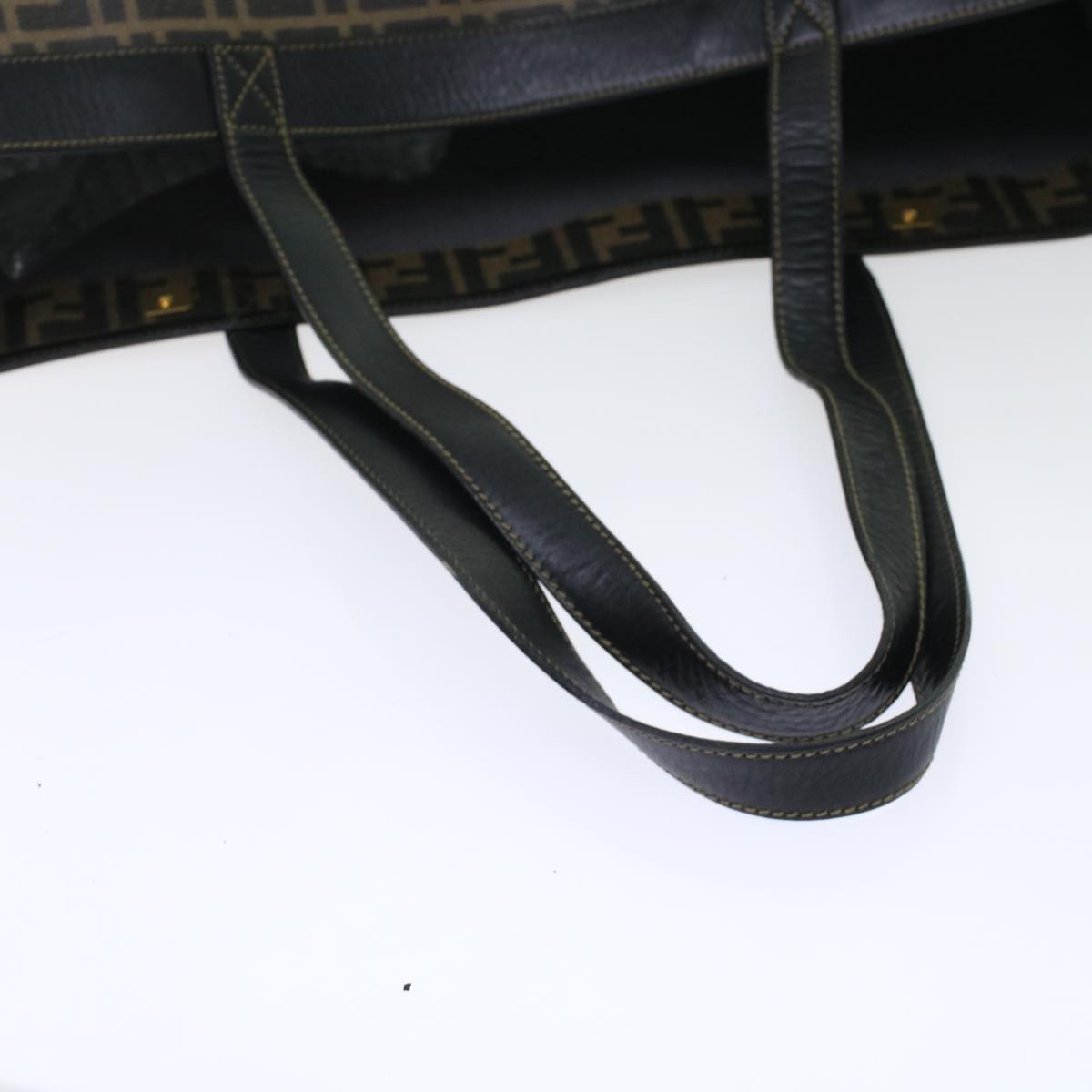 FENDI Zucca Canvas Hand Bag 2Set Black Brown 45973