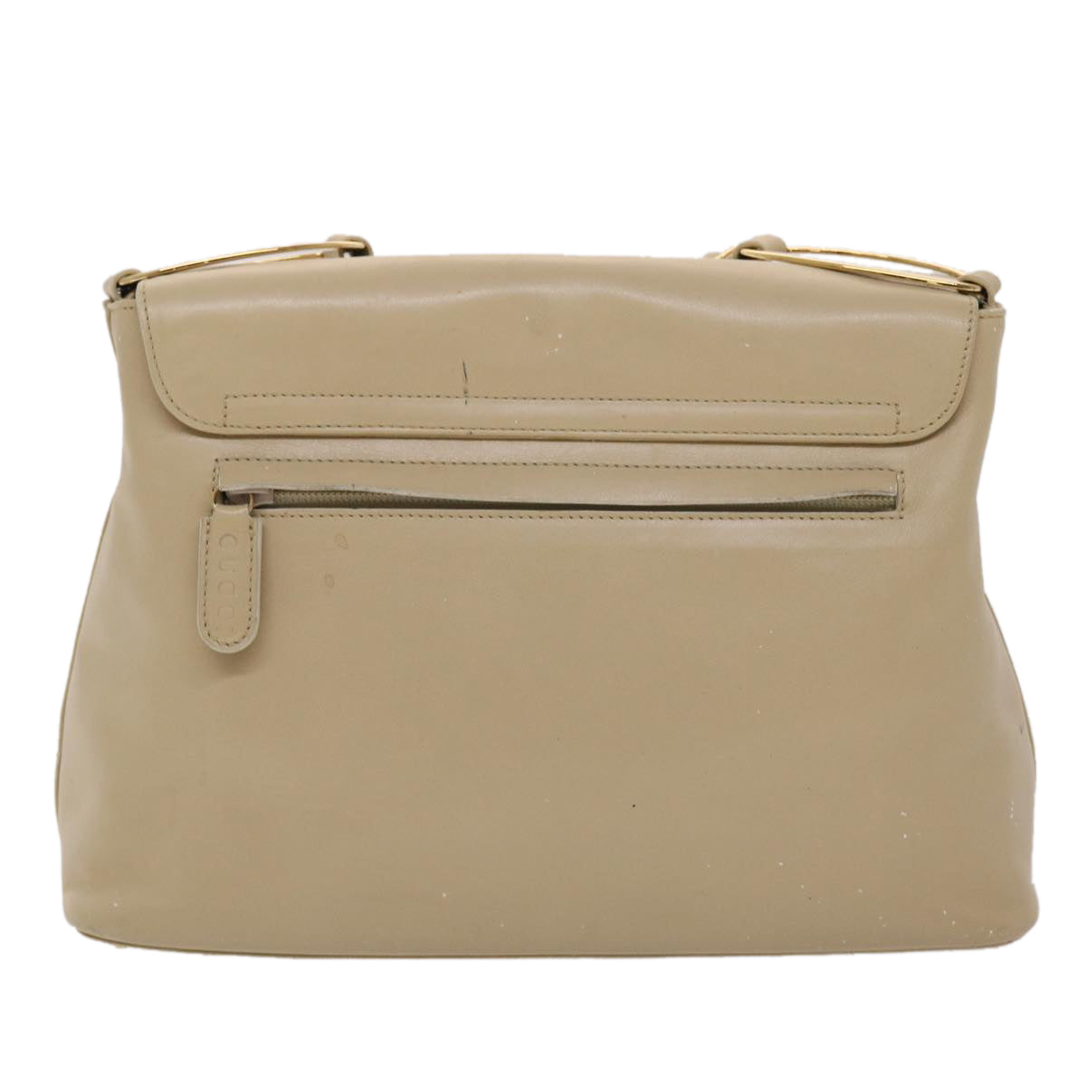 GUCCI Chain Shoulder Bag Leather Beige 45996