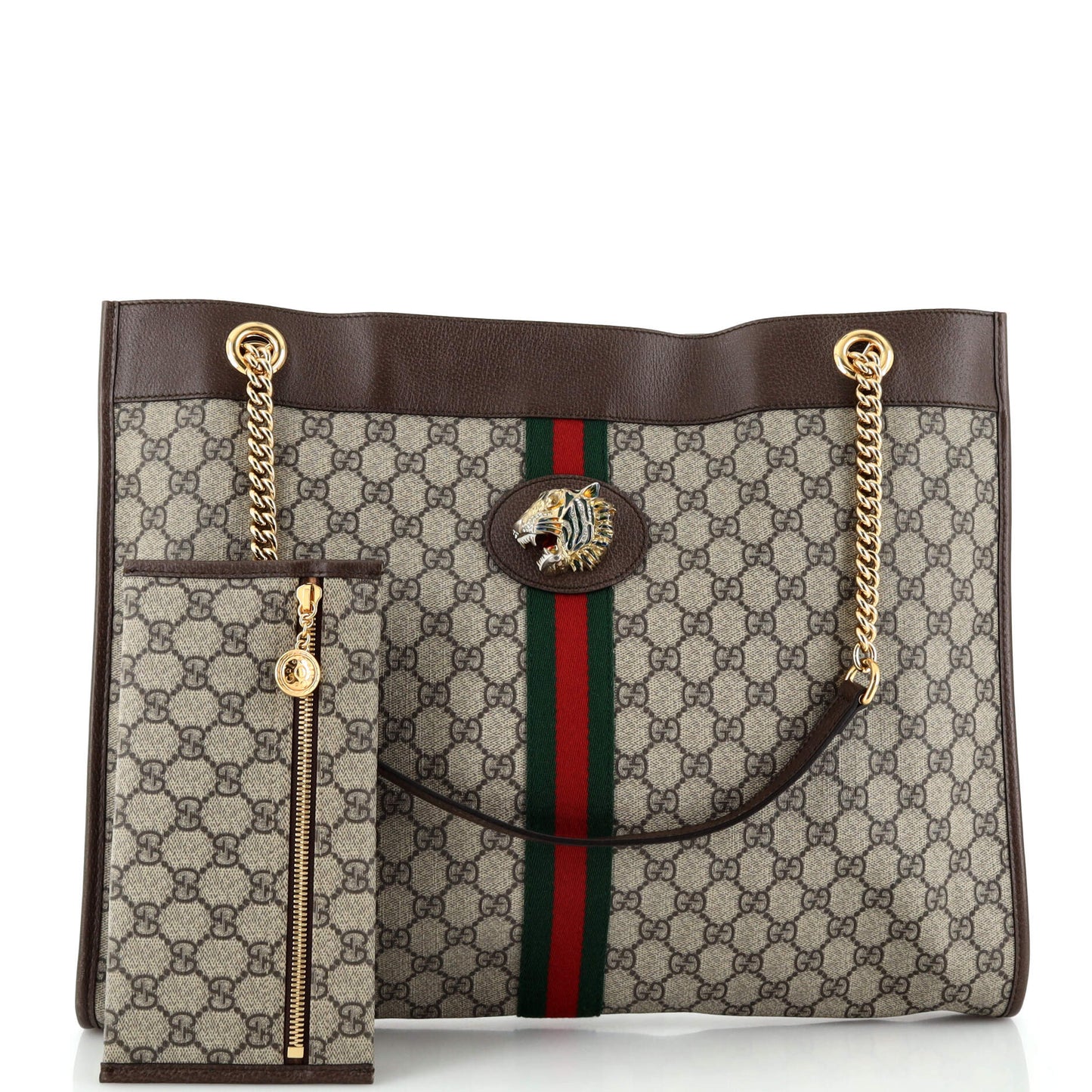 Rajah Chain Tote GG Coated Canvas Large