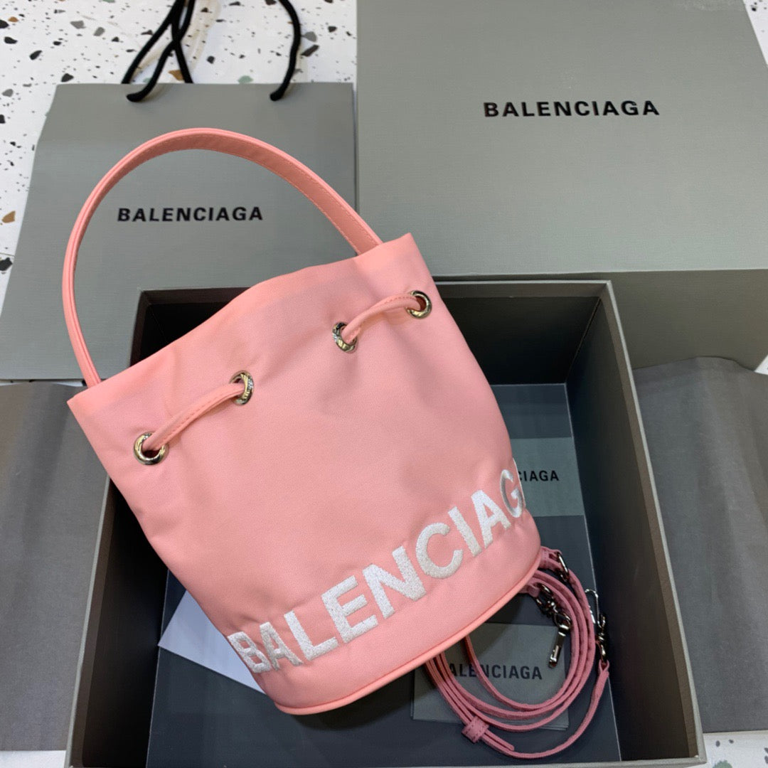 Balen Le Cagole MeGLAMIum Bucket Bag In Light Pink, For Women,  Bags 11.8in/30cm