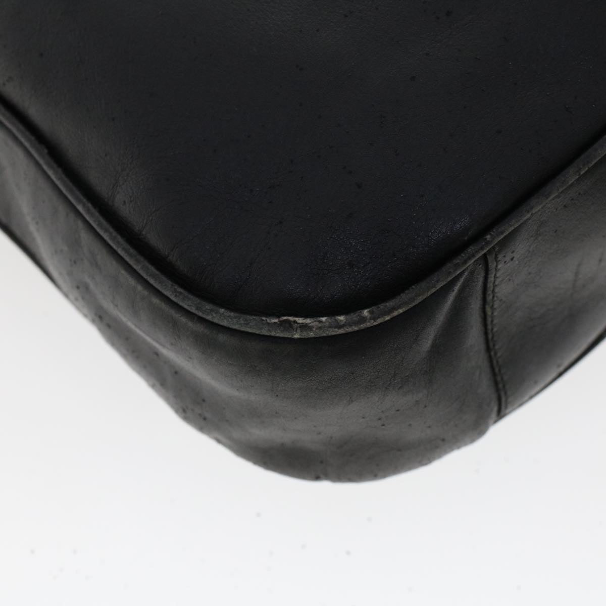 GUCCI Bamboo Shoulder Bag Leather 2way Black 46000