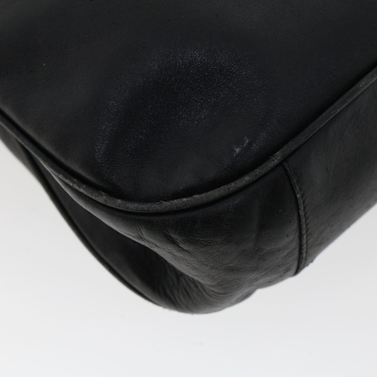 GUCCI Bamboo Shoulder Bag Leather 2way Black 46000