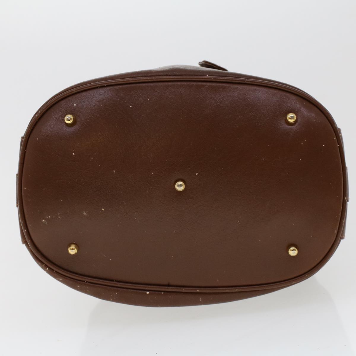 GUCCI Bamboo Hand Bag Leather 2way Brown 46001
