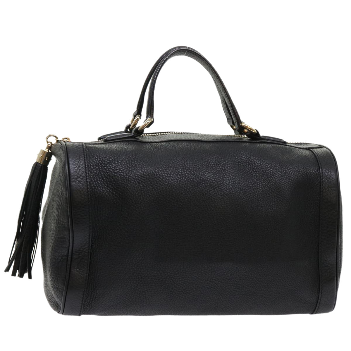 GUCCI Soho Boston Bag Leather Black 282302 46157