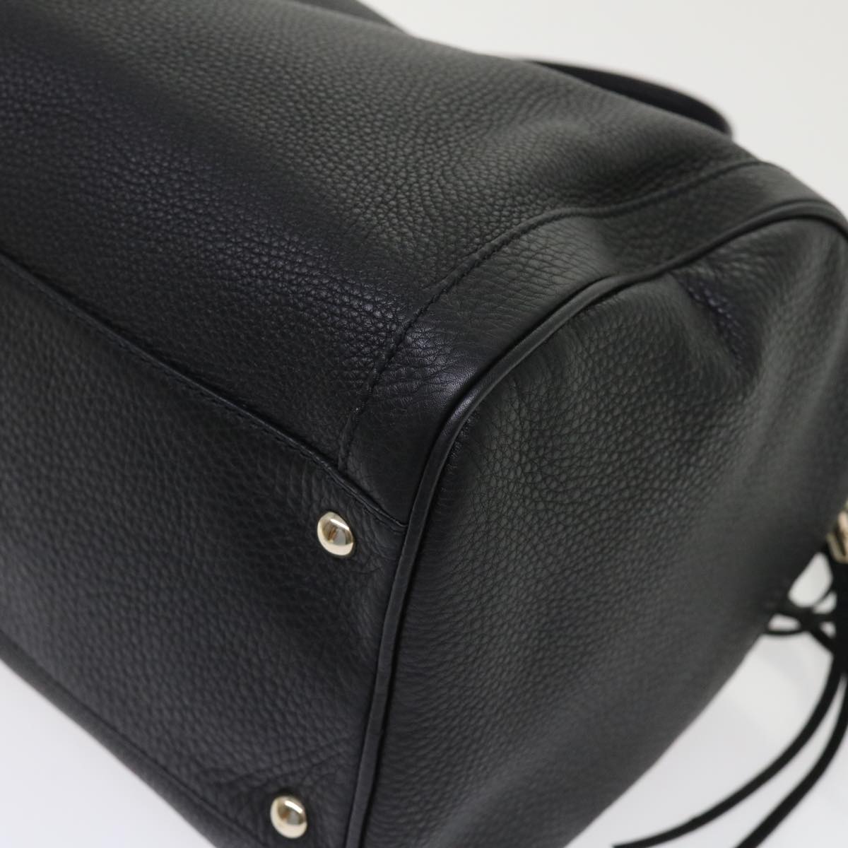 GUCCI Soho Boston Bag Leather Black 282302 46157