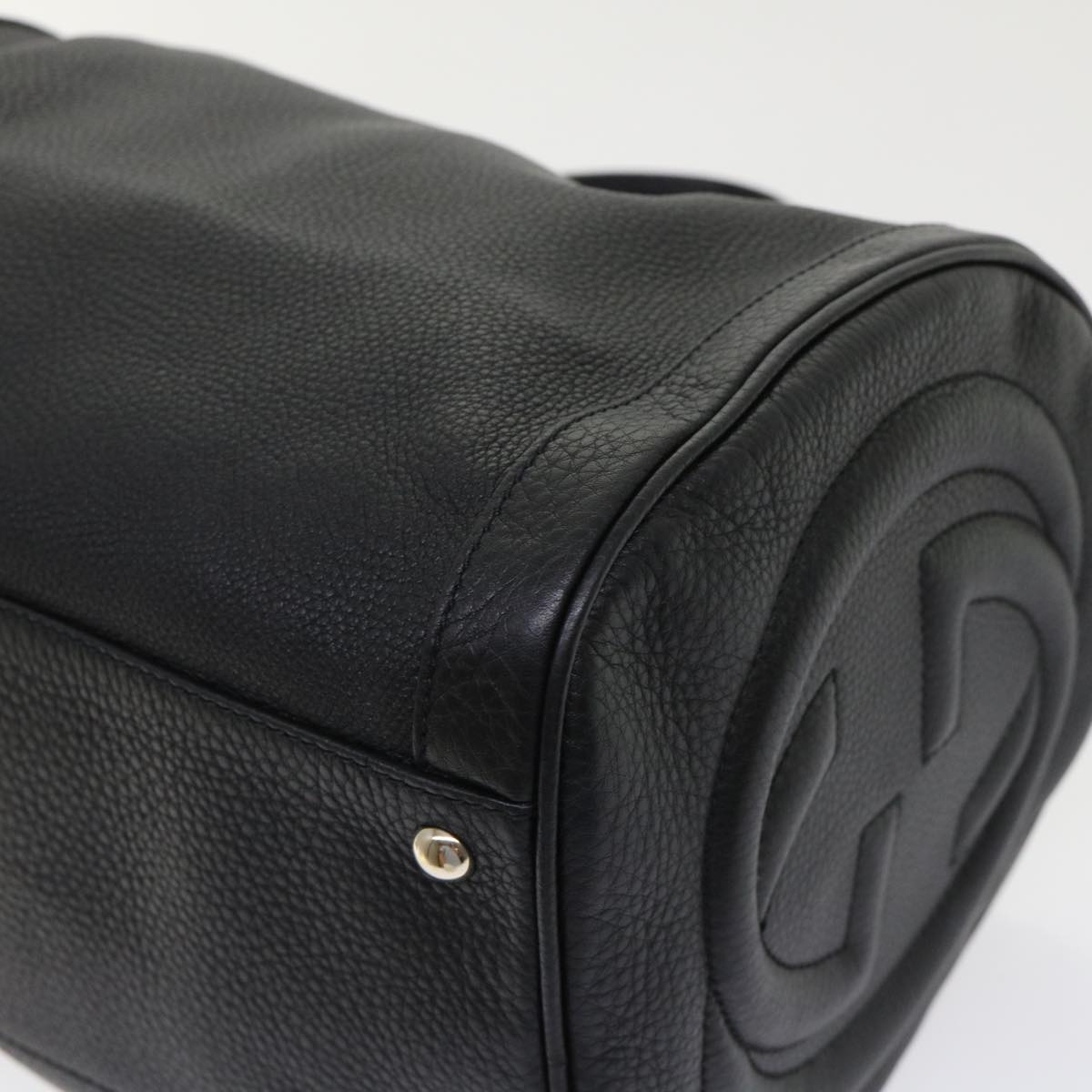GUCCI Soho Boston Bag Leather Black 282302 46157