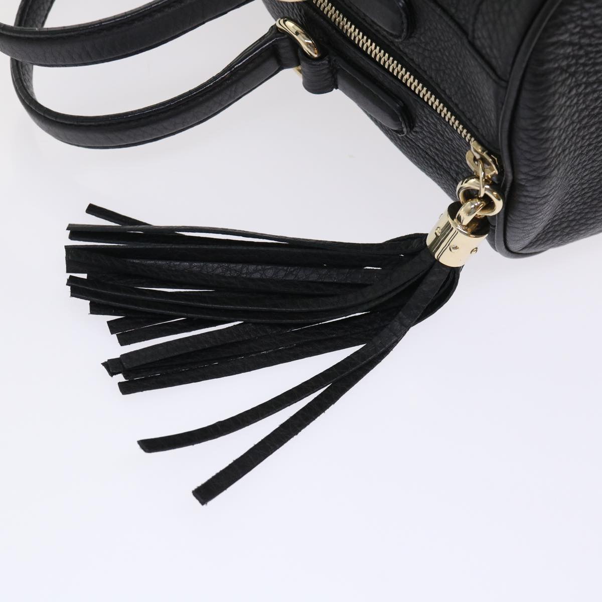 GUCCI Soho Boston Bag Leather Black 282302 46157