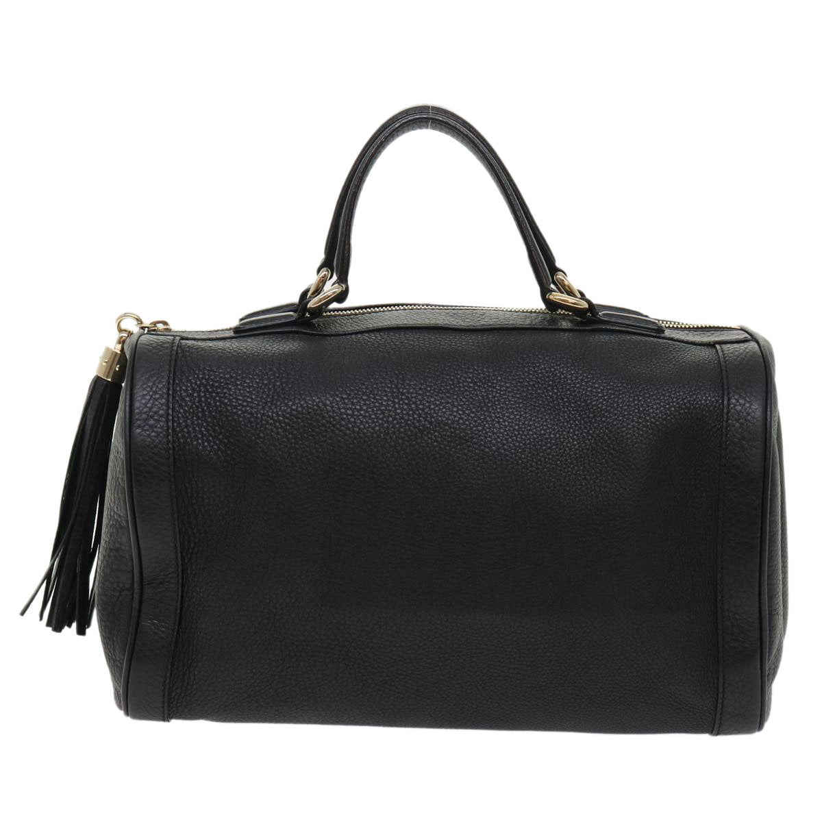 GUCCI Soho Boston Bag Leather Black 282302 46157