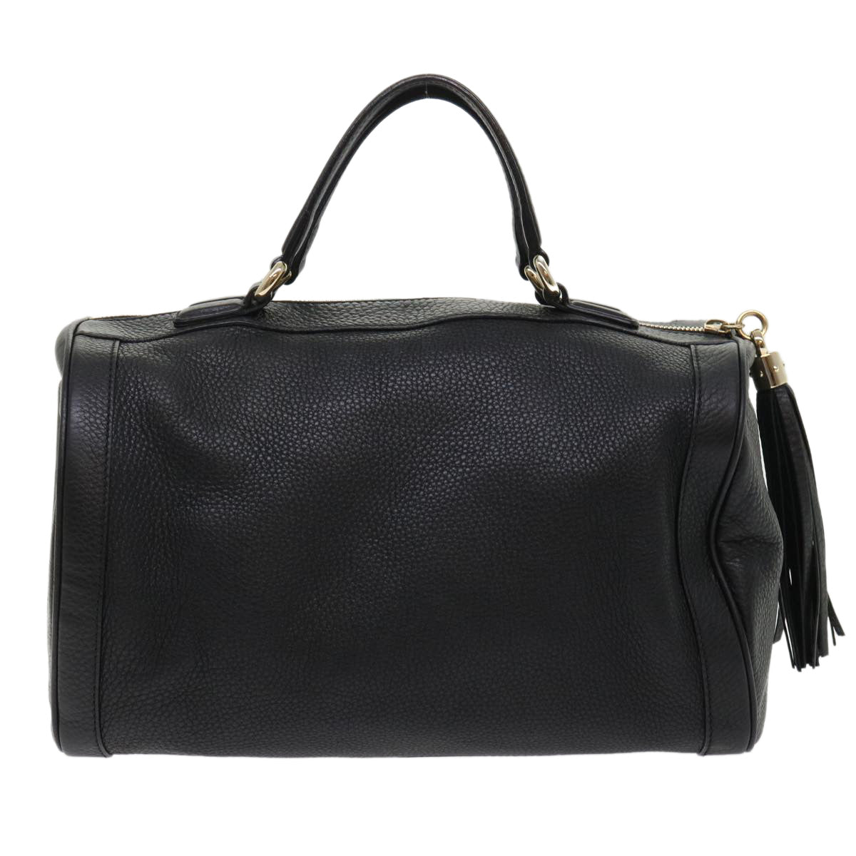 GUCCI Soho Boston Bag Leather Black 282302 46157