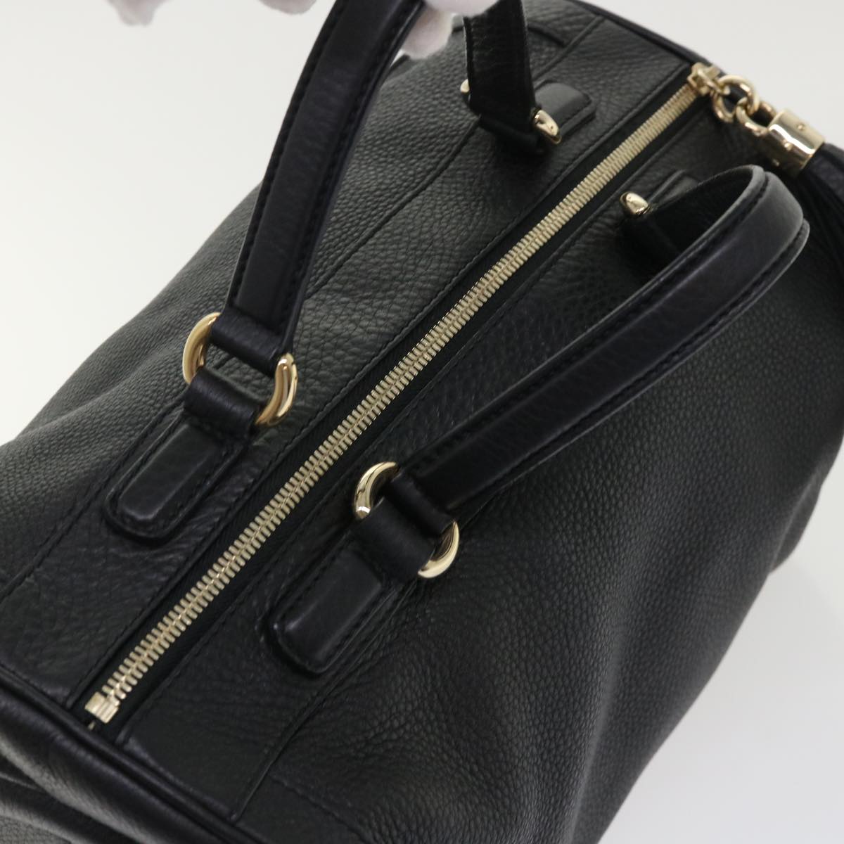 GUCCI Soho Boston Bag Leather Black 282302 46157