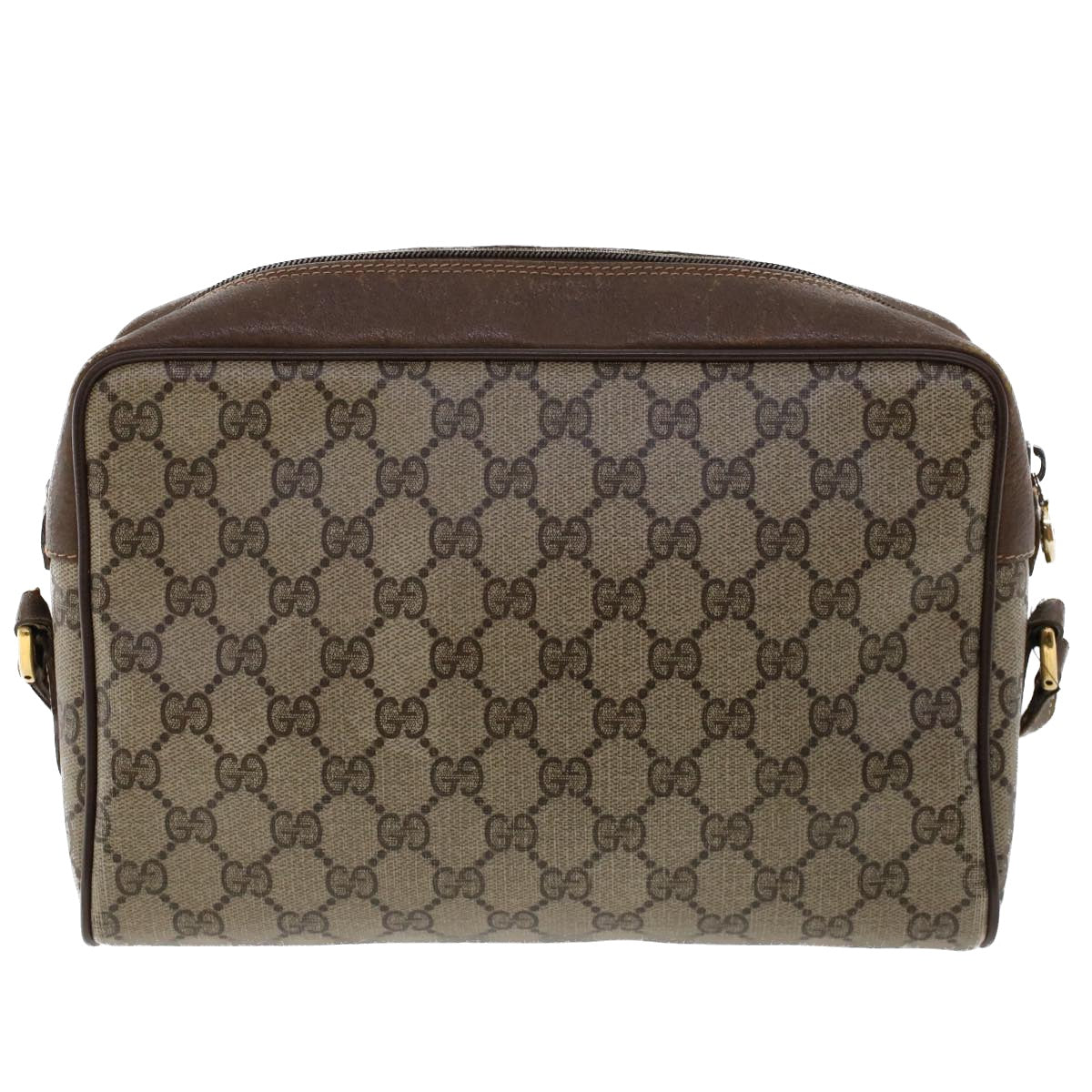 GUCCI GG Canvas Web Sherry Line Shoulder Bag Beige Red 56.02.088 46158