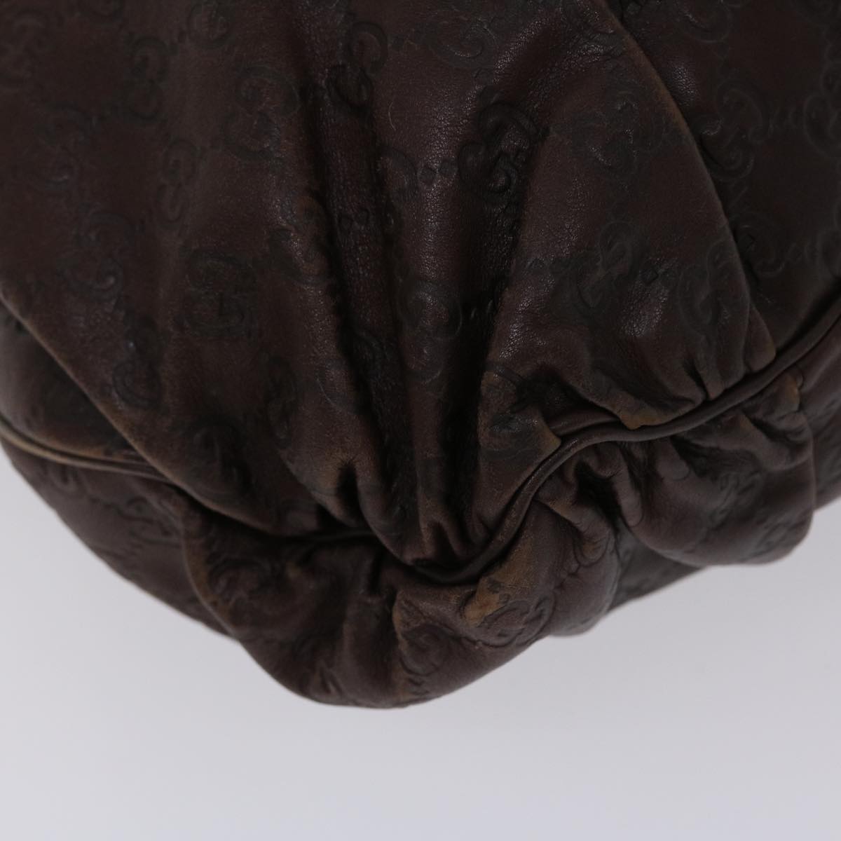 GUCCI GG Canvas Guccissima Shoulder Bag Leather 2way Brown 197016 46159