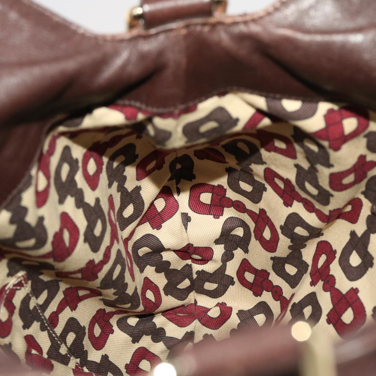 GUCCI GG Canvas Guccissima Shoulder Bag Leather 2way Brown 197016 46159