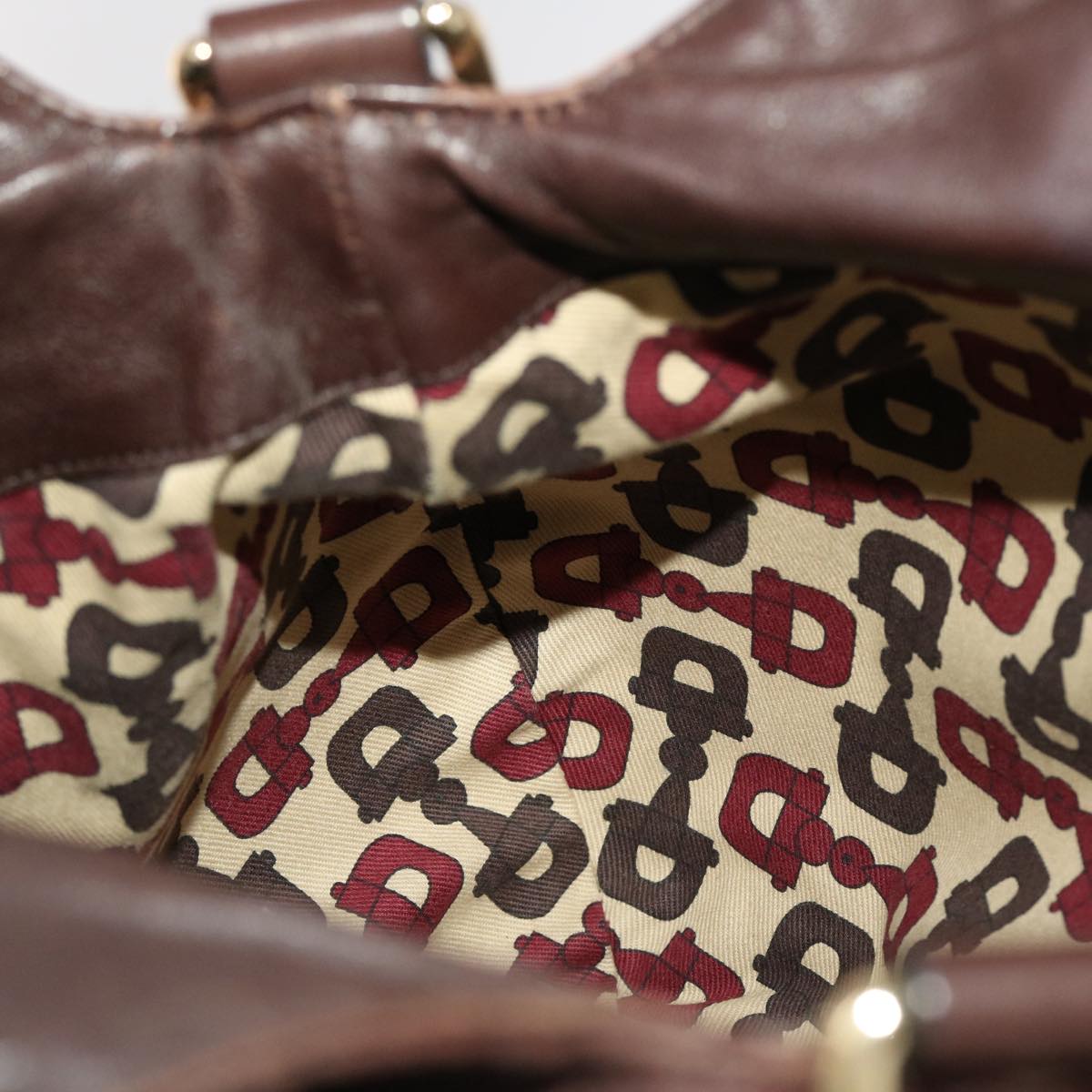 GUCCI GG Canvas Guccissima Shoulder Bag Leather 2way Brown 197016 46159