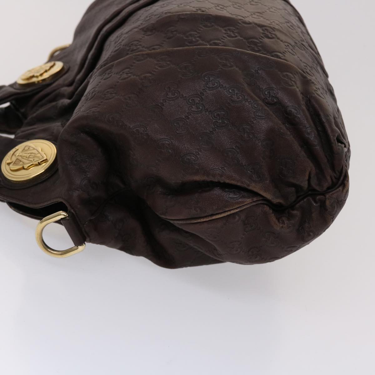 GUCCI GG Canvas Guccissima Shoulder Bag Leather 2way Brown 197016 46159