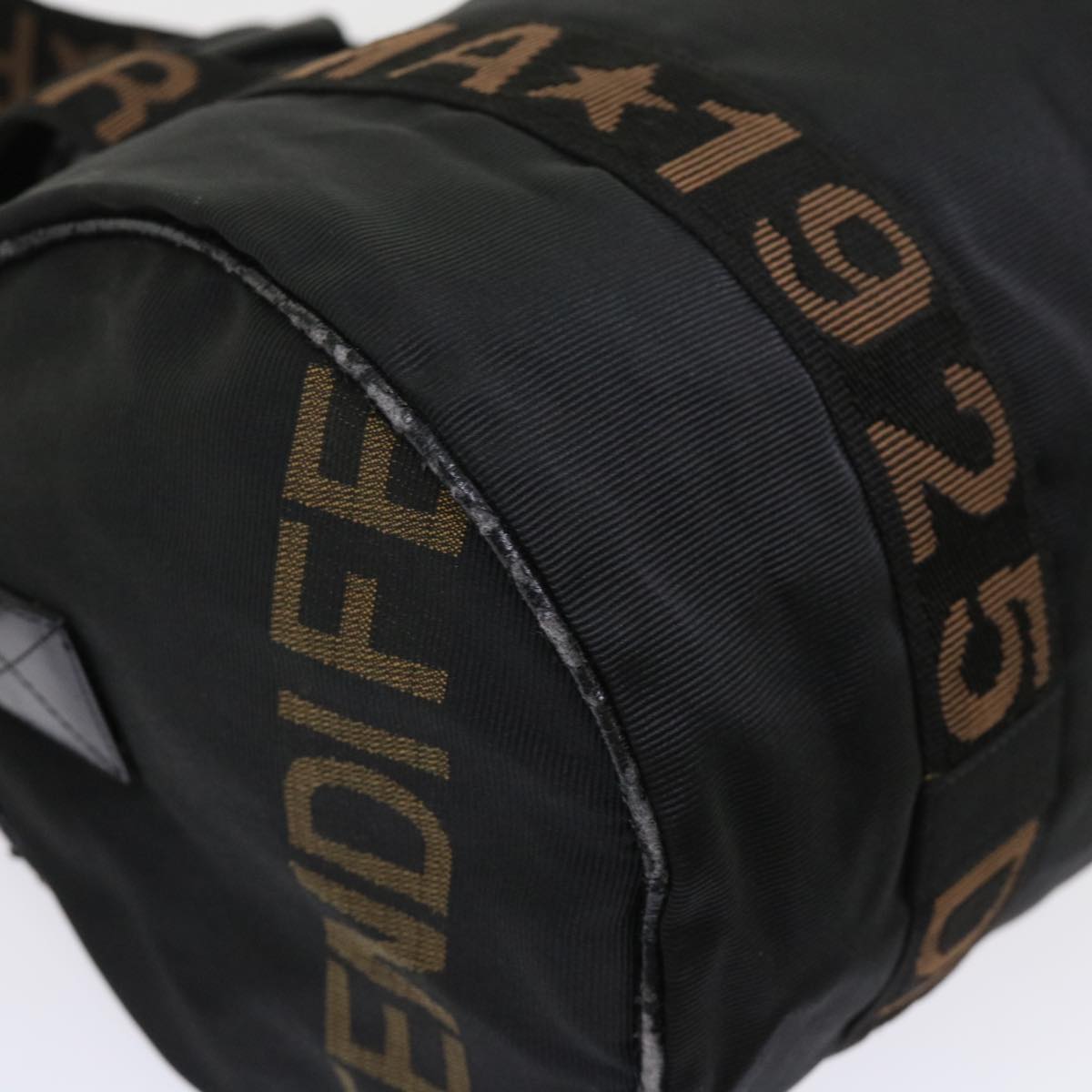 FENDI Boston Bag Nylon 2way Black 46161